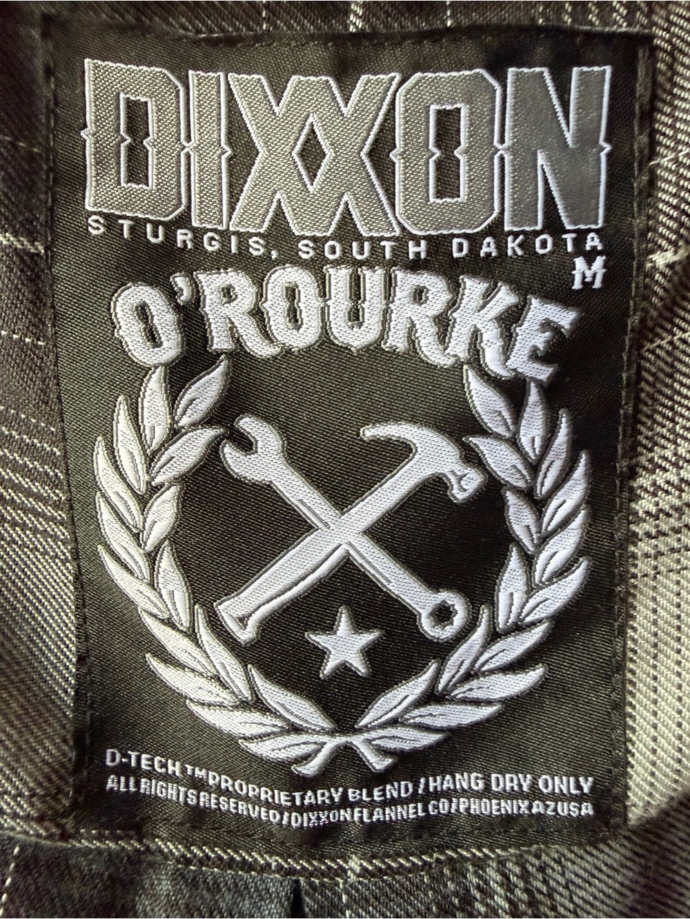 Dixxon Flannel Co Limited Edition Black Gray Plaid Snap Men’s Medium